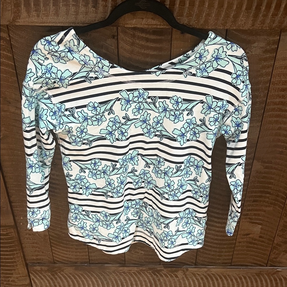 Talbots Floral Striped Women's Top